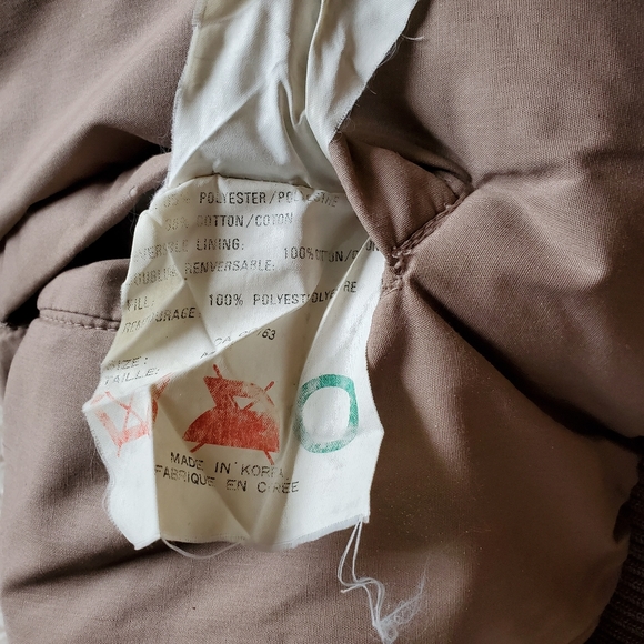 80s burgundy/beige corduroy bomber jacket reversible small - Picture 8 of 11